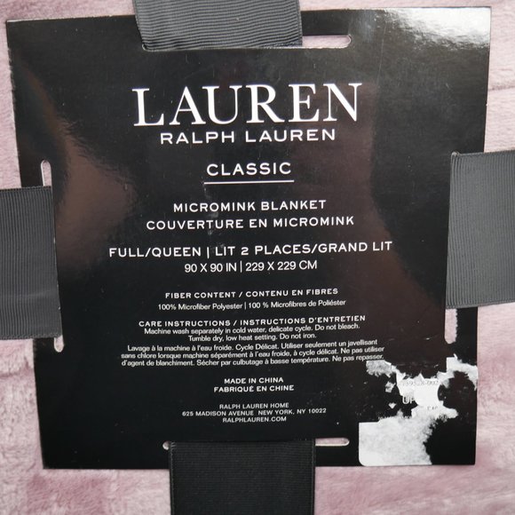 Lauren Ralph Lauren Micromink Blanket Full/Queen - Picture 4 of 4